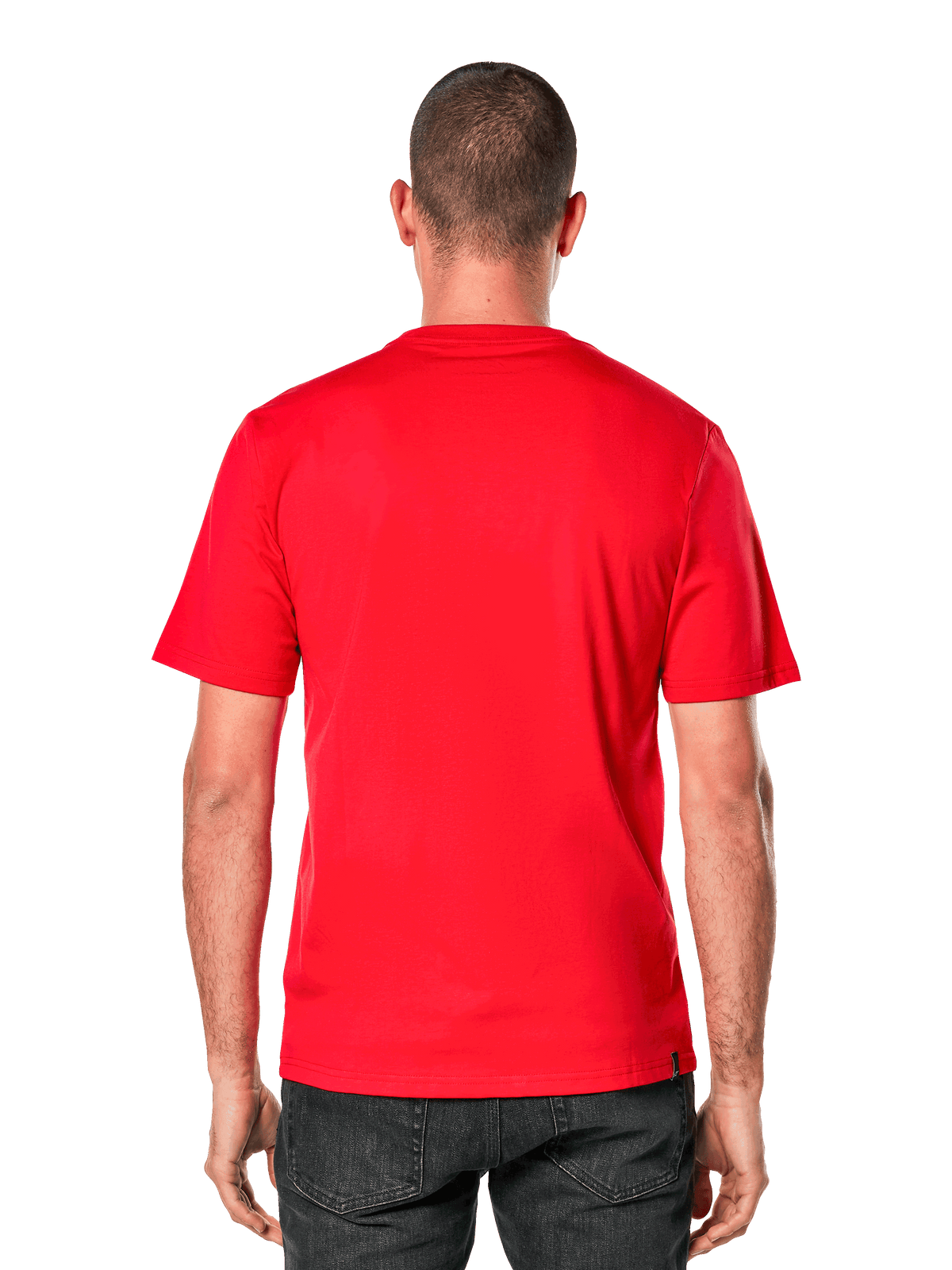 Alpinestars Ageless 2.0 CSF Tee, kurzärmeliges T-Shirt, Rückansicht, Rot, lässige Motorsport-inspirierte Sportbekleidung