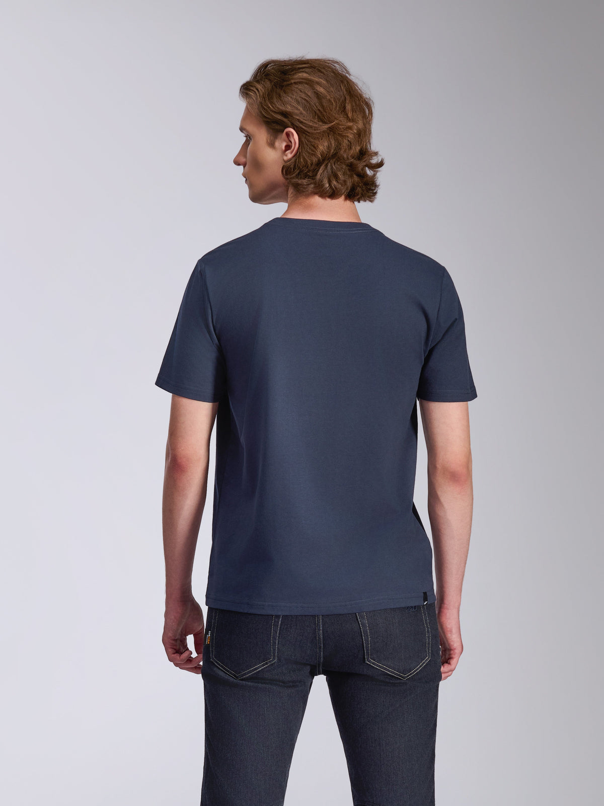 Alpinestars Ageless 2.0 CSF Tee, Short Sleeve T-Shirt, Navy, back view, plain design, casual motorsport streetwear