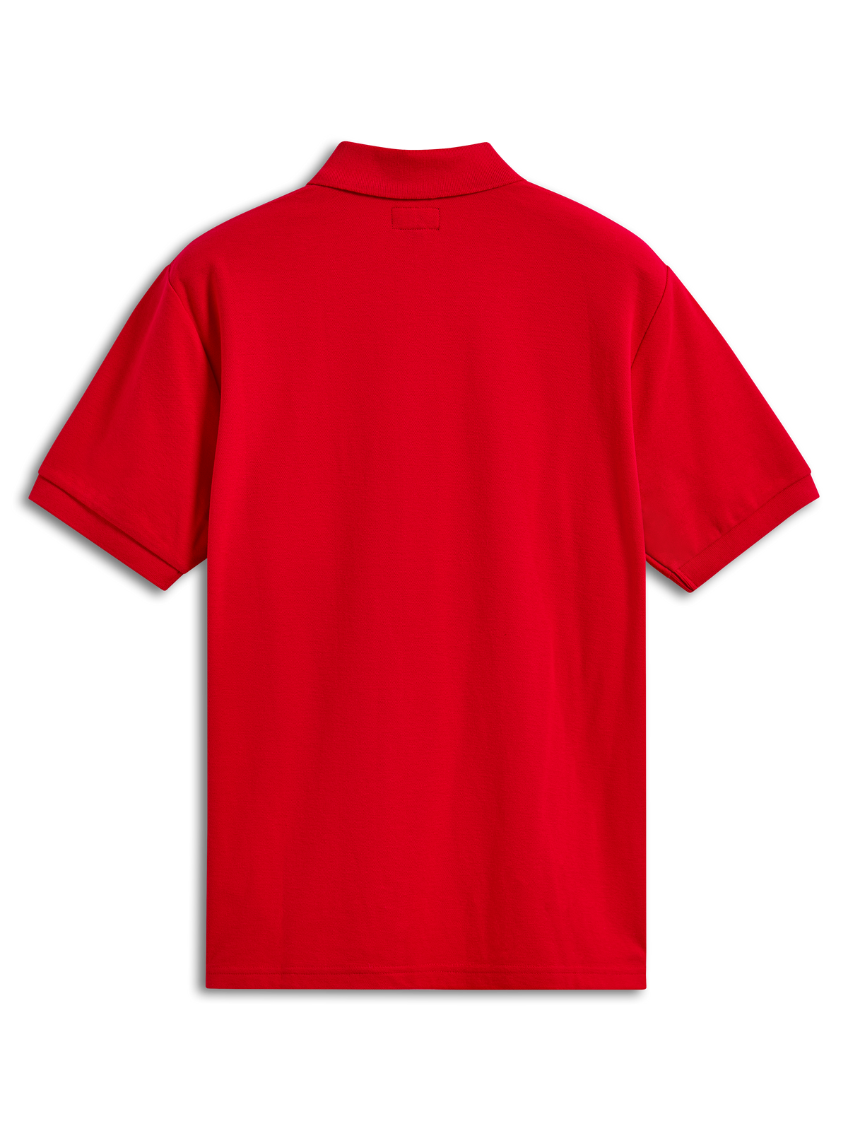 Alpinestars Endeavor Classic Polo, kurzärmeliges Piqué-Poloshirt, Rot, Rückansicht, mit Rippkragen und Ärmelbündchen, klassische Piqué-Strickstruktur, lässige Sportbekleidung