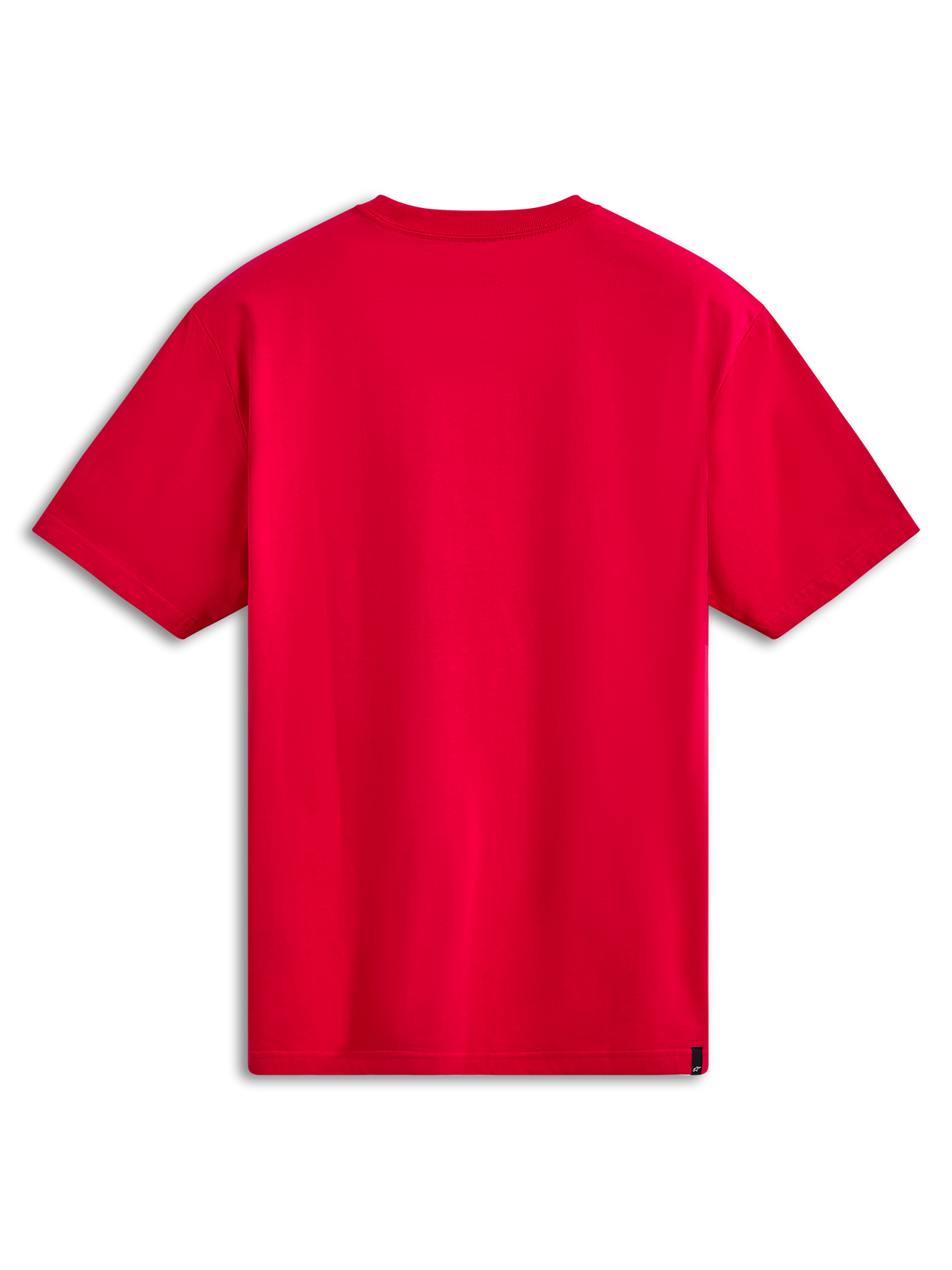 Alpinestars Noka CSF Tee, Kurzarm-T-Shirt, Rot, Rückansicht, schlichtes Design mit kleinem schwarzem Logo-Etikett am Saum, Casual Sportswear