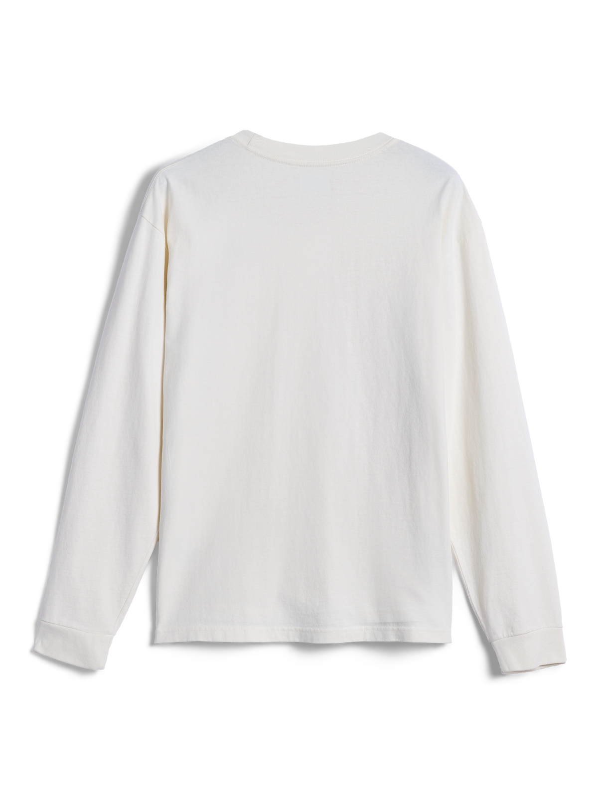 Alpinestars Essentials Ageless LS Tee, Langarmshirt, Off-White, Rückansicht, schlichtes minimalistisches Design, entspannte Passform, Freizeitkleidung aus Bio-Baumwolle