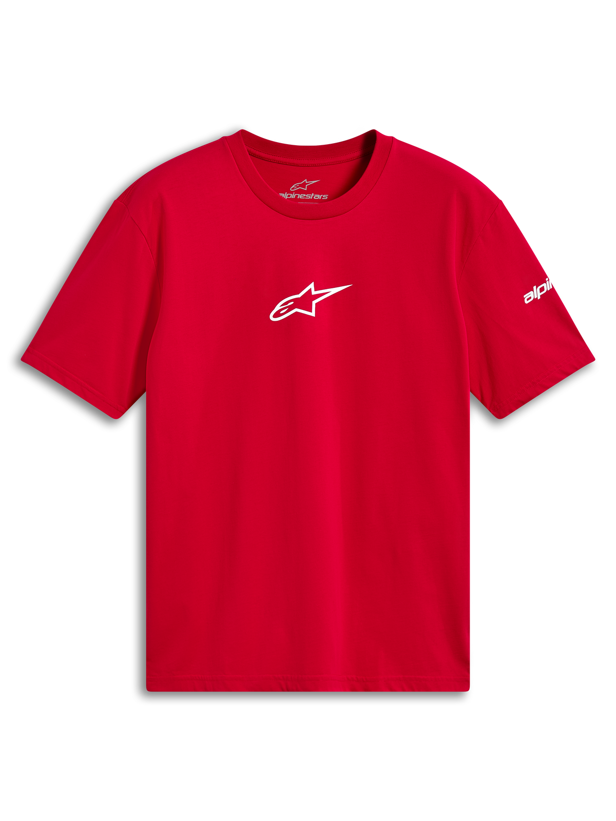 Alpinestars Frontal CSF T-Shirt, Kurzarm-T-Shirt, Rot, weißes Astars-Logo auf der Brust, Performance-Sportbekleidung