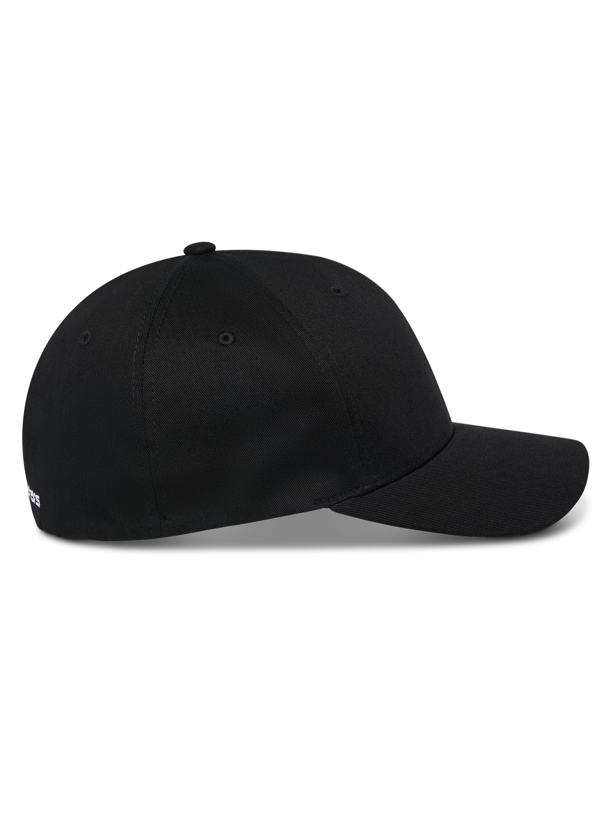 Alpinestars Corp Shift Multi Mütze, schwarze Baseball-Cap, Seitenansicht, gebogener Schirm, strukturierte Krone, Stretch-Twill, lässige Motorsportbekleidung