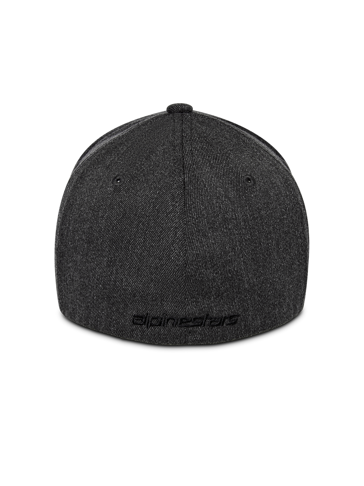 Alpinestars Corp Shift Multi Hat, rear view, Dark Grey Heather, featuring flex back design with flat embroidered logo, structured crown, casual motorsport-inspired headwear