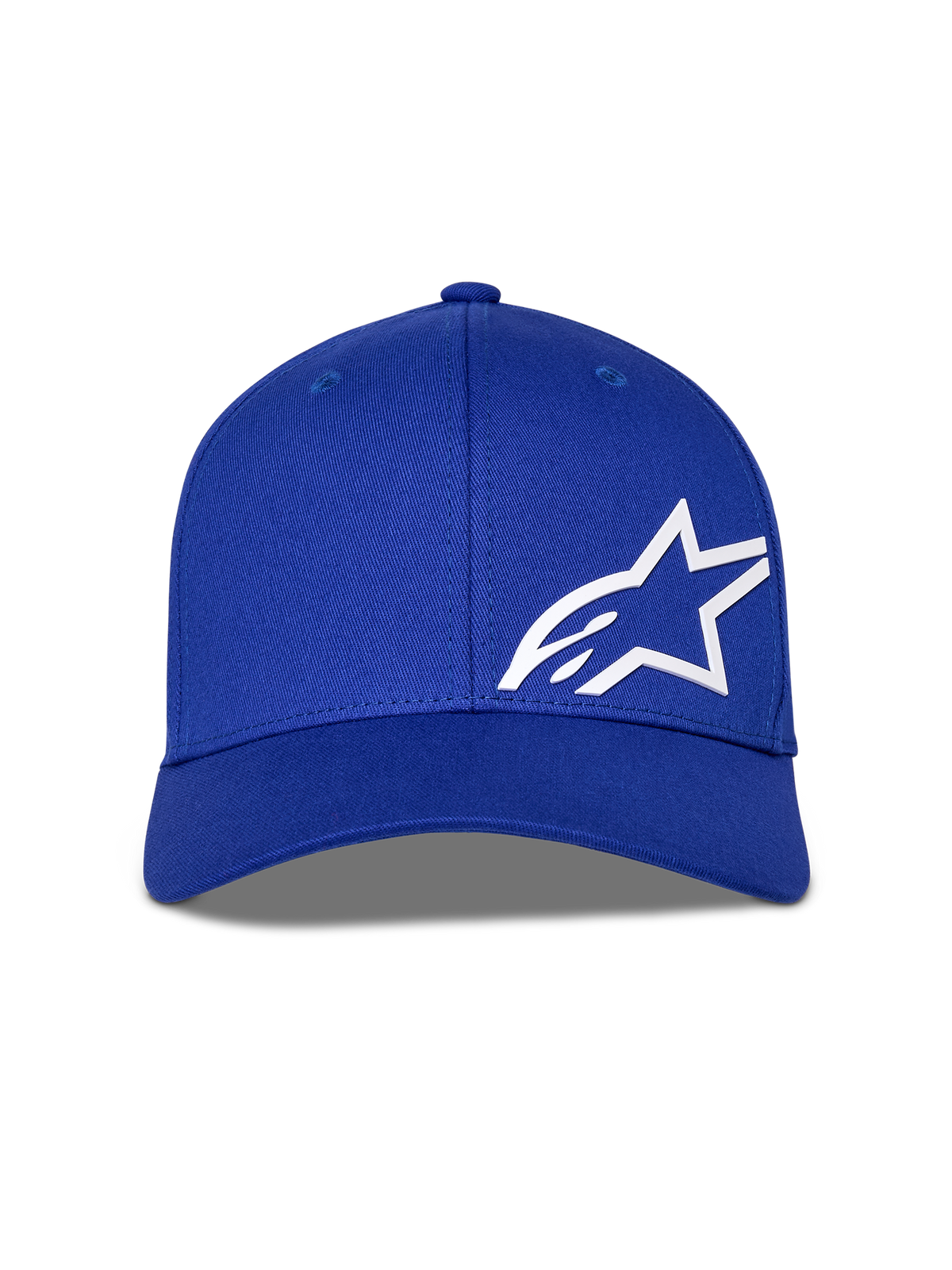 Alpinestars Corp Shift Multi Mütze, Blau, Baseball-Cap mit weißem 3D-Astars-Logo auf der Vorderseite, strukturierte Krone mit gebogenem Schirm, lässige Motorsport-Kopfbedeckung