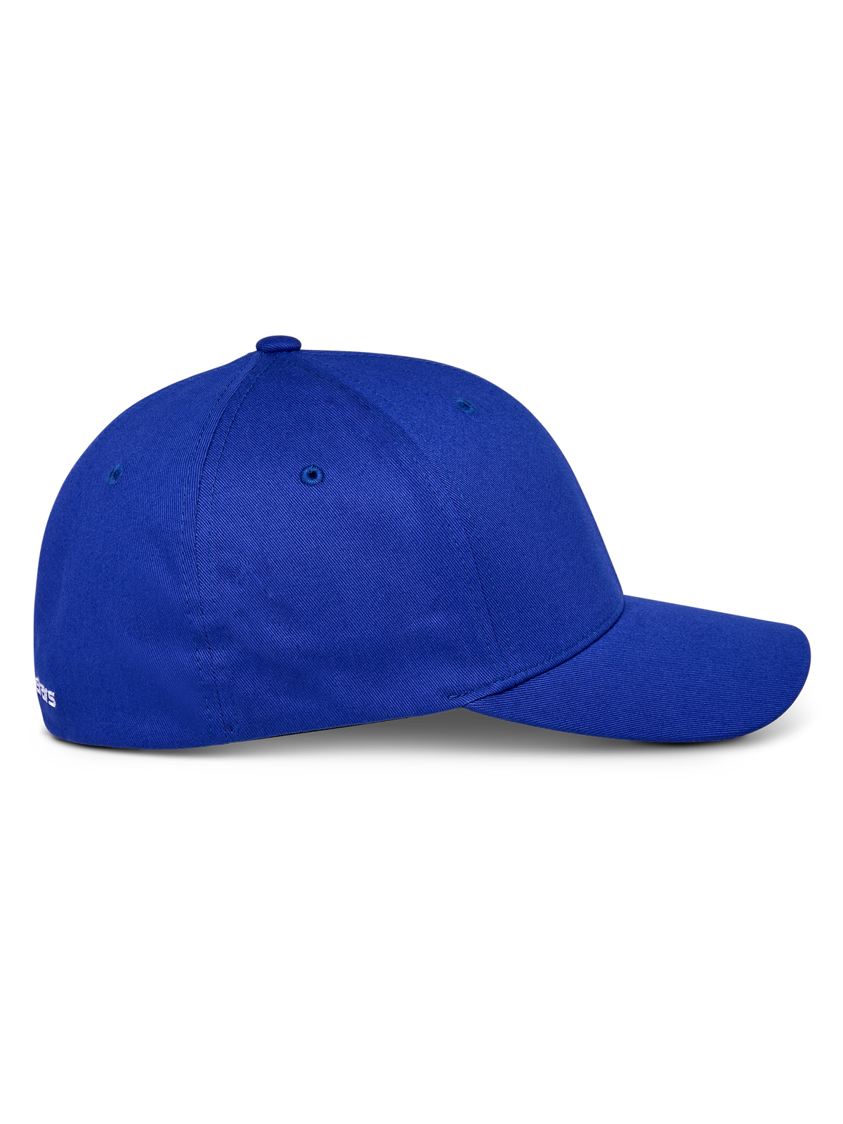 Alpinestars Corp Shift Multi Mütze, Blau, Seitenansicht, gebogener Schirm mit strukturierter Krone, Stretch-Twill-Gewebe aus Baumwolle, lässige, vom Motorsport inspirierte Kopfbedeckung