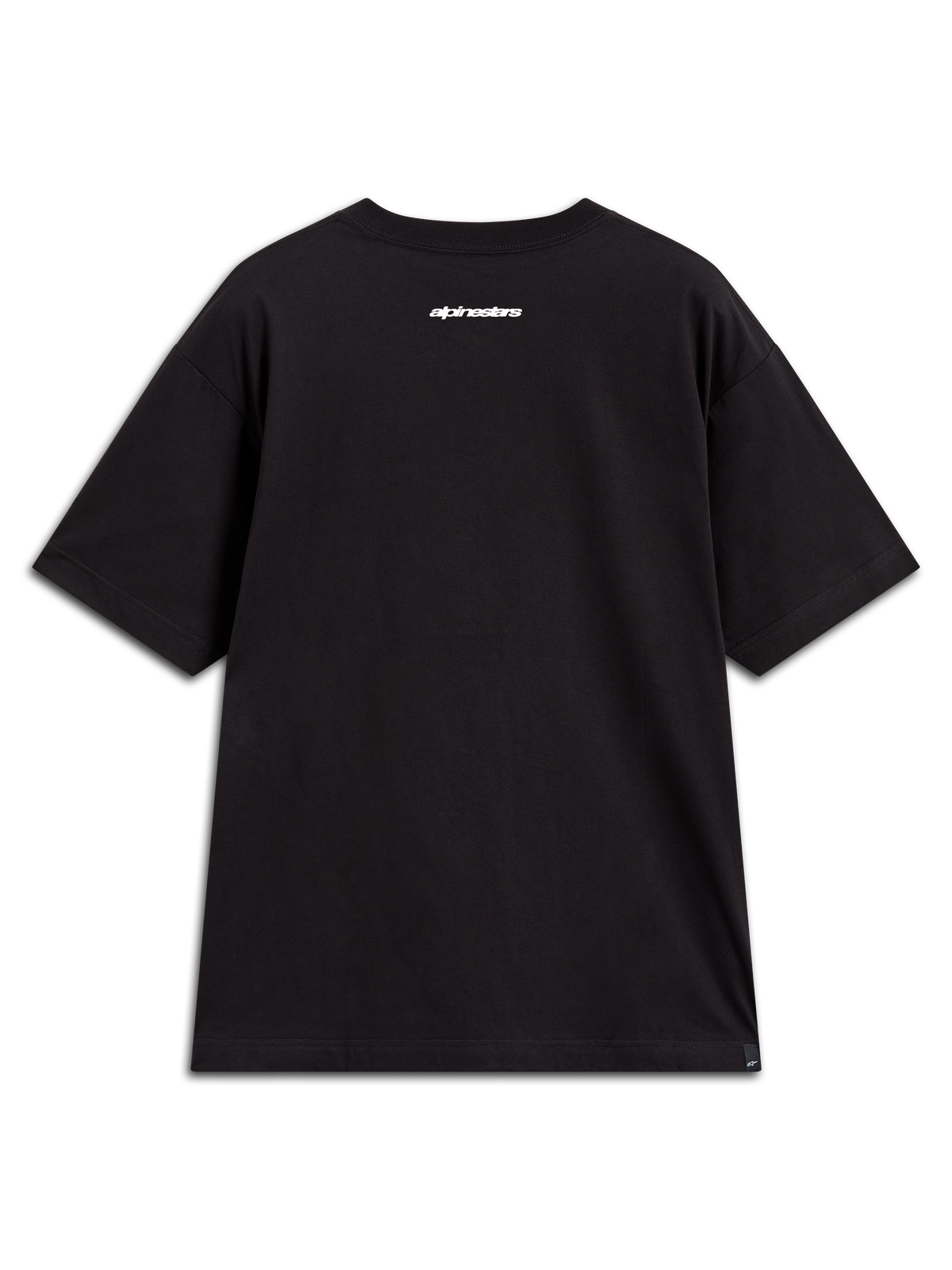 Alpinestars Prelude Oversized CSF T-Shirt, Kurzarm-T-Shirt, Schwarz, mit weißer Alpinestars Wortgrafik auf dem Rücken, lässige Sportswear