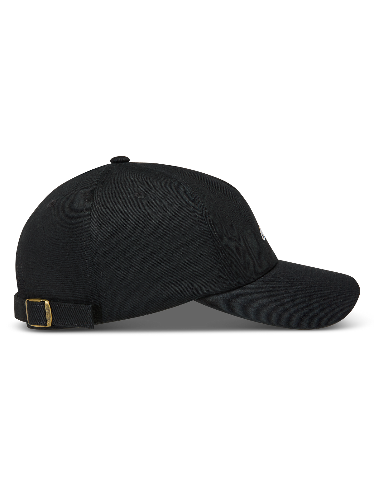 Alpinestars Dylan Dad Kappe, schwarze Twill-Sportswear-Kappe mit gebogenem Schirm und verstellbarer Messingschnalle.