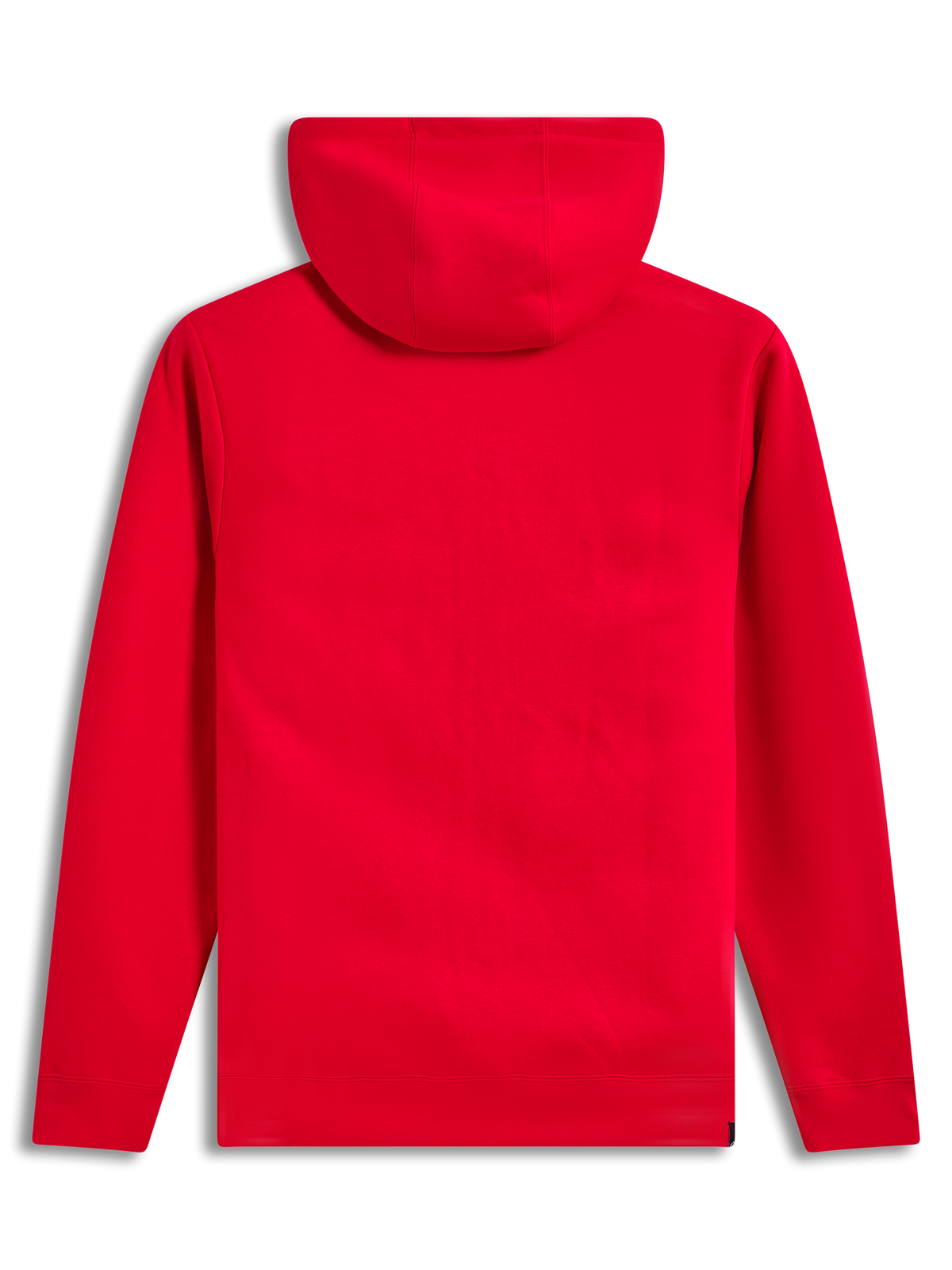Alpinestars Ageless Zip V3 Hoodie, rote Fleece-Kapuzenjacke in der Rückansicht, Motorsport-Sportswear.