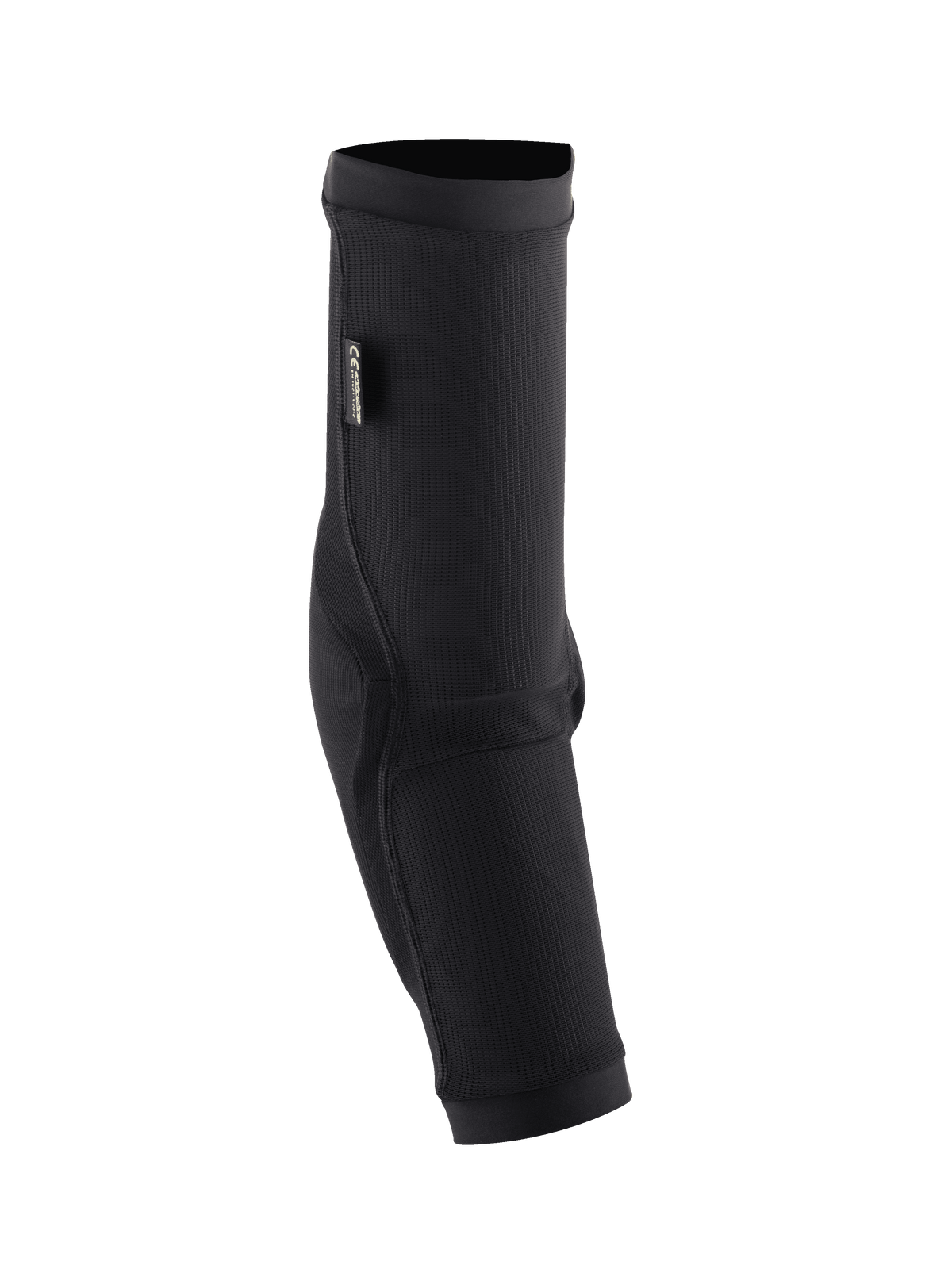 Alpinestars Paragon Plus Ellbogenprotektoren, schwarzer MTB-Ellbogenschutz, Slip-on-Ärmel mit texturiertem, atmungsaktivem Mesh, Ripstop-Gewebeverstärkungen und CE-Zertifizierungsetikett, ergonomisches Design für Mountainbiking