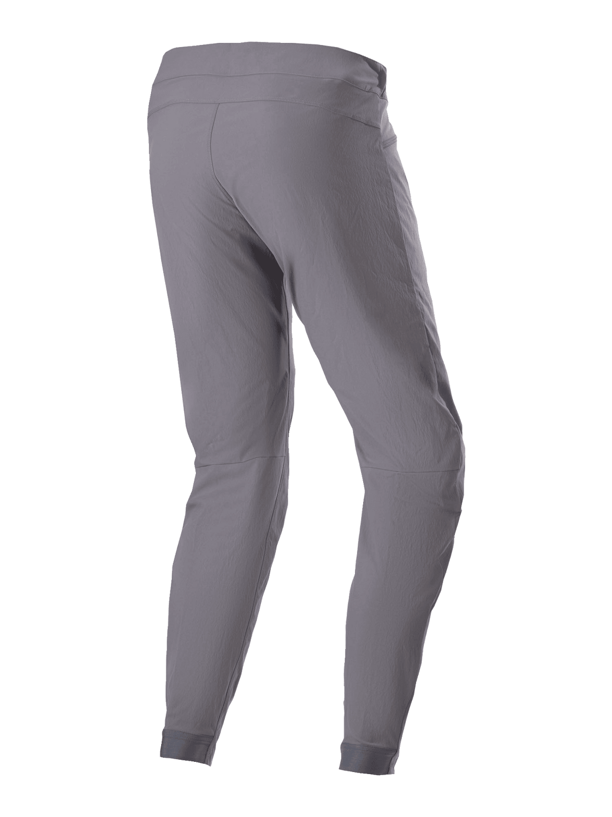Alpinestars A-Dura Hose, MTB-Fahrradhose, Dunkelgrau, Dreiviertel-Rückansicht, zeigt das strapazierfähige 2-Wege-Stretch-Gewebe, elastische Bündchen und eine ergonomische Passform für Mountainbike-Trail-Performance.