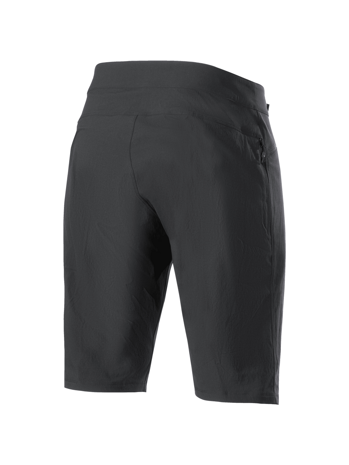 Alpinestars Women Stella A-Dura Liner Shorts, Black, rear view, durable mountain bike shorts featuring a zippered side pocket and 2-way stretch fabric for mobility