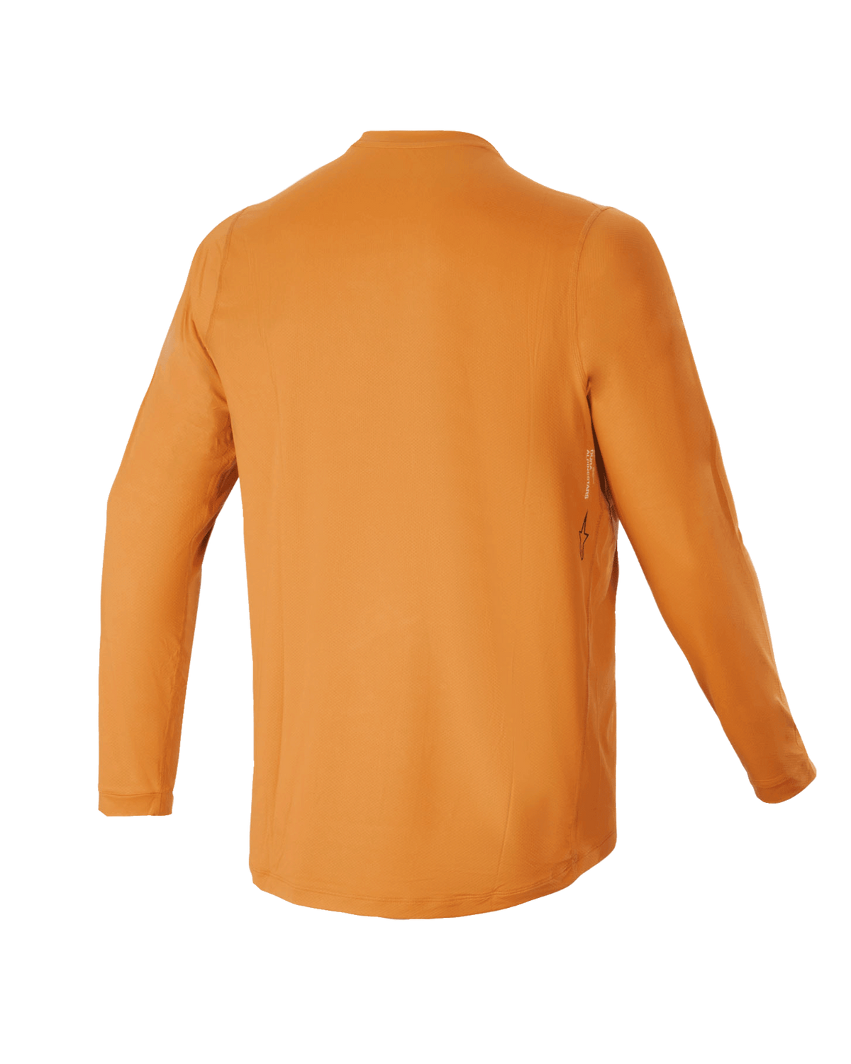 Alpinestars Youth A-Dura Rocker Long Sleeve Jersey, Dark Gold, back view showing the dropped tail hem, technical moisture-wicking fabric for youth mountain biking
