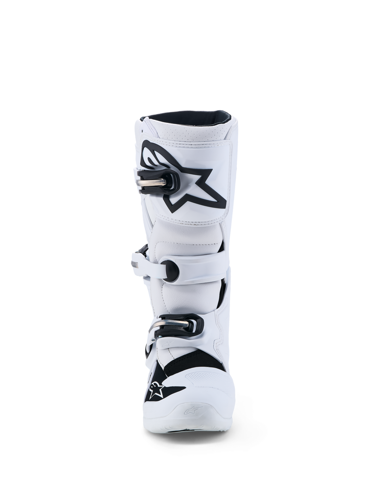 Alpinestars Tech 7S Jugend-Stiefel, Motocross-Stiefel für Kinder, Weiß und Schwarz, TPU-Schienbeinplatte, CE-zertifiziert.