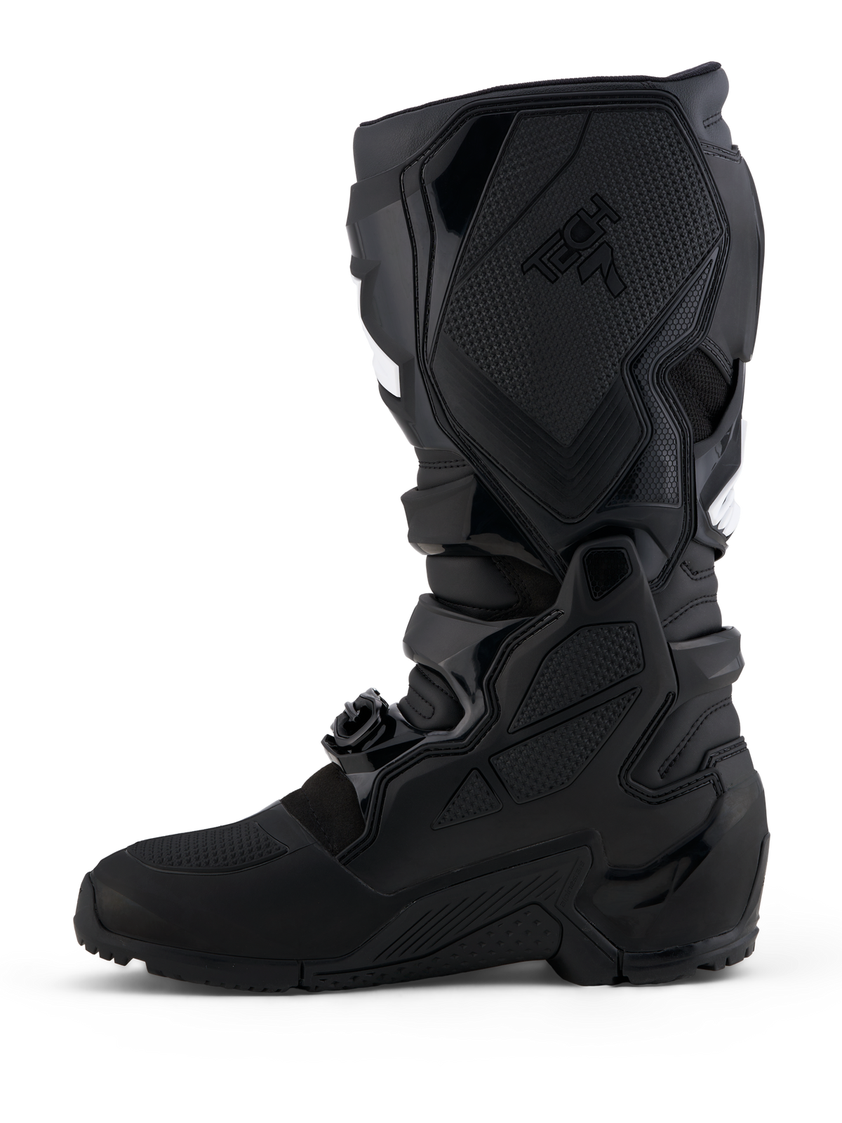 Alpinestars Tech 7 Enduro Gore-Tex Boots in black and gray, waterproof off-road motorcycle boots for enduro riding.