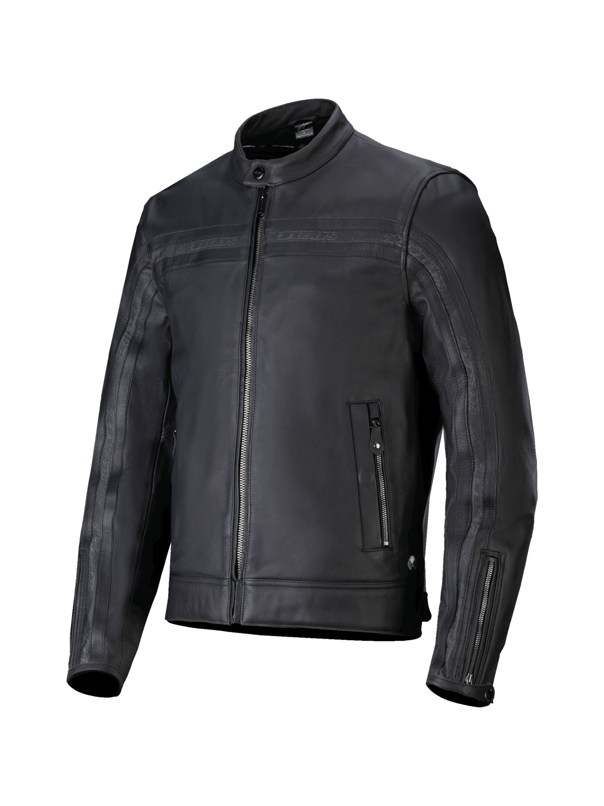 Alpinestars Dyno Lederjacke, schwarze Herren-Motorradjacke aus Rindsleder im Heritage-Design, Tech-Air® Ready, ideal für Urban Road Riding, CE-zertifiziert.