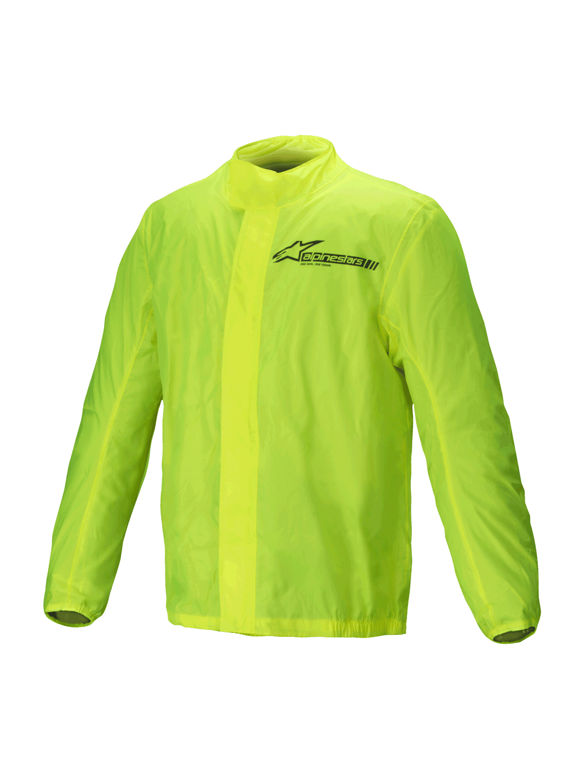 Alpinestars Hurricane Rain V2 Jacke, wasserdichte Motorrad-Regenjacke, Gelb Fluo, leichtes packbares Design mit reflektierenden Alpinestars-Details