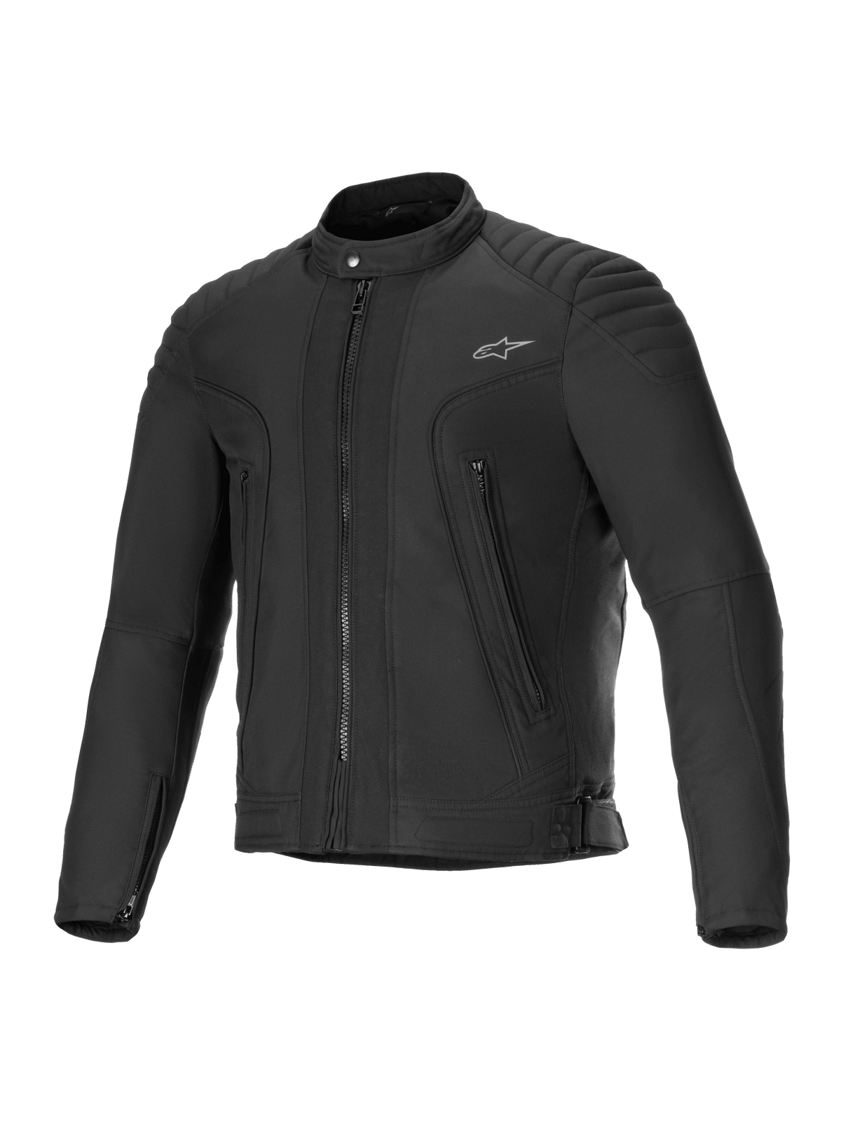Alpinestars Clayton Wasserabweisend Jacke, Herren Urban Motorradjacke in Schwarz mit Steppdetails, wasserabweisendem Polygewebe und CE-zertifiziertem Schutz