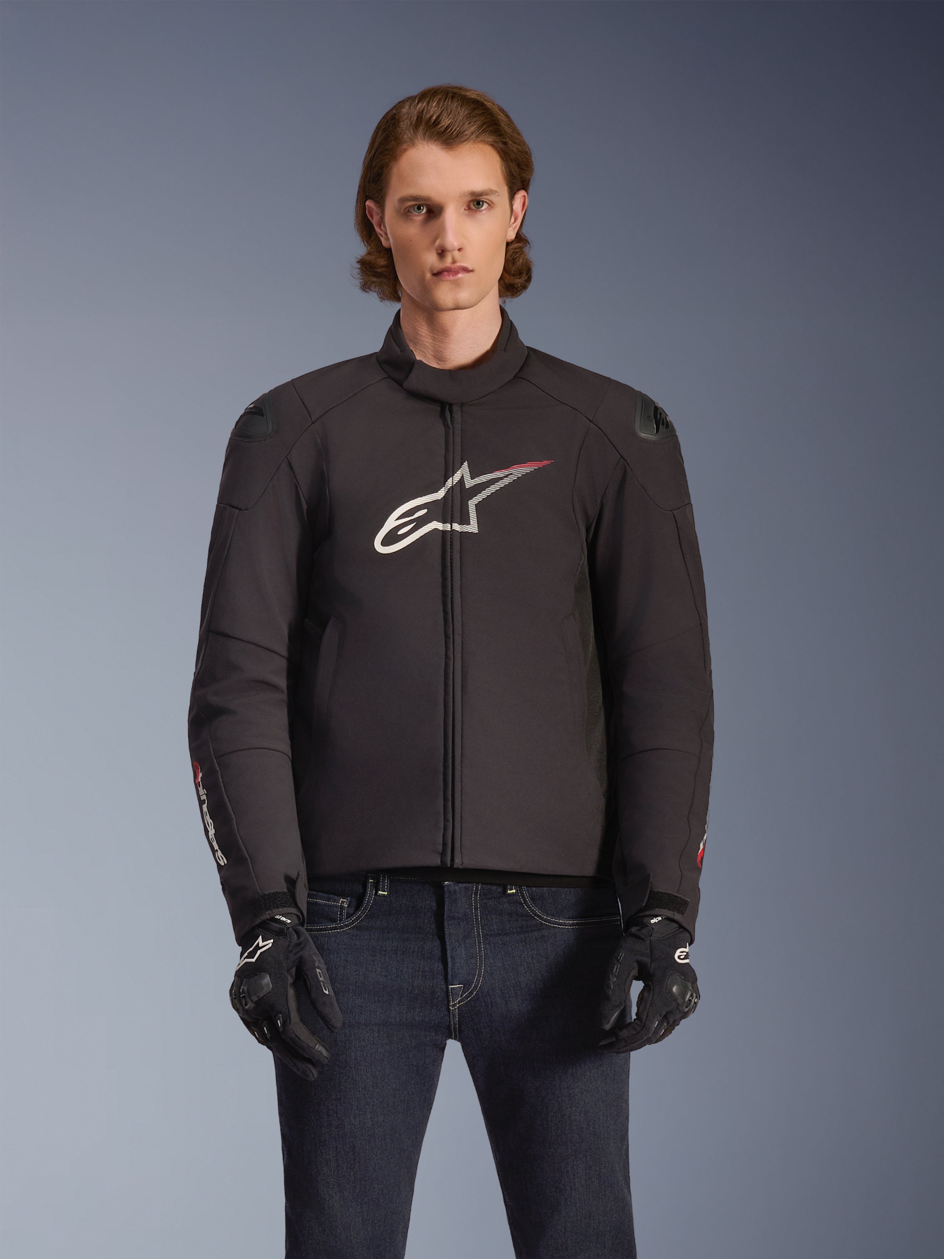 SMX Wasserdicht - Schwarz Motorrad Jacke