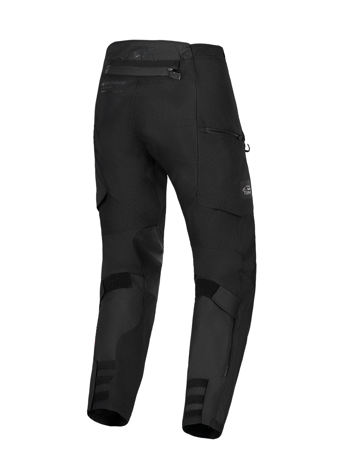 Alpinestars Harok V2 Drystar Pants, Black motorcycle adventure pants, featuring ripstop construction, waterproof Drystar membrane, and CE Level 2 protection