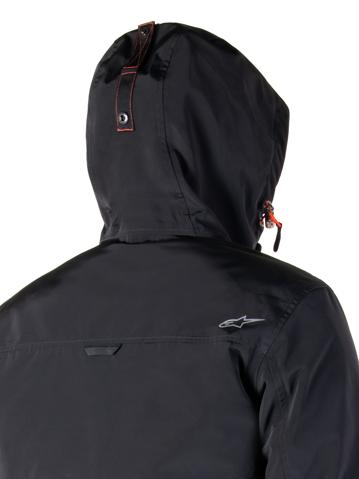 Alpinestars Mootant Wasserdichter Parka, Motorradjacke, Spicy Orange und Schwarz, mit modularem 4-Jahreszeiten-Design, abnehmbarer Kapuze, utilitaristischem Militärstil und wasserdichter Textilkonstruktion für Fahrten bei jedem Wetter.