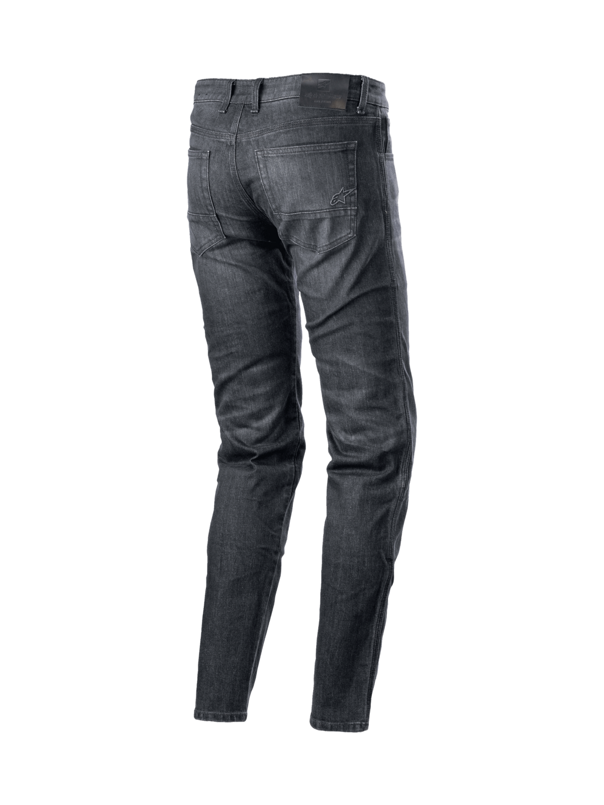 Alpinestars Sektor Regular Fit Denim Pants, Men's Urban Motorcycle Riding Jeans, Black Washed Stretch Denim.