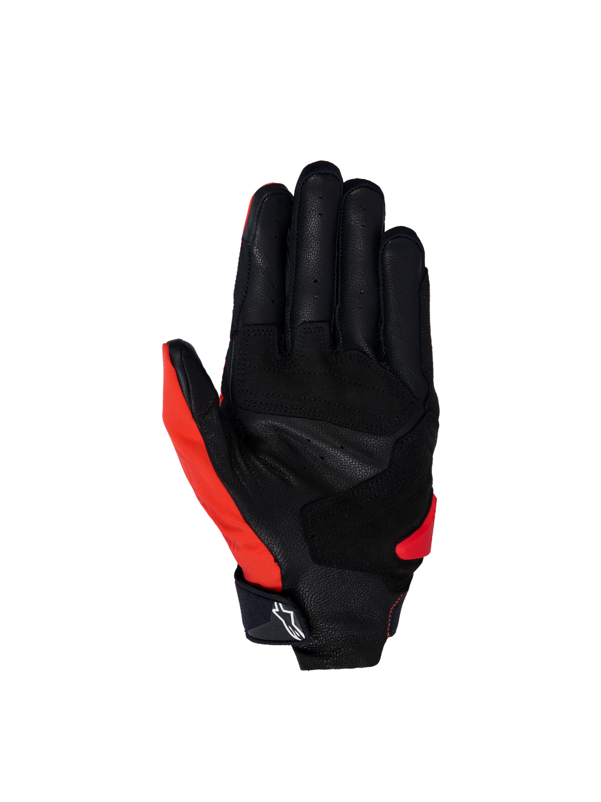 Alpinestars SP X 3 Herren-Motorradrennhandschuhe, Rennsport-Modell, Rot und Schwarz, perforierte Lederhandfläche.