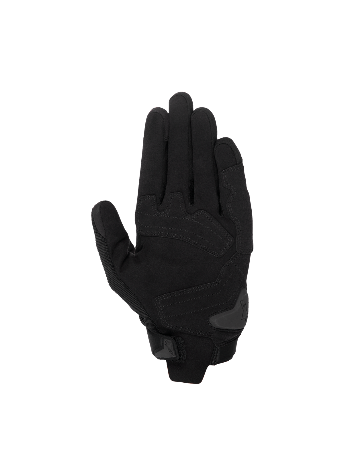Alpinestars SP X 1 Gloves, Black motorcycle racing gloves with synthetic leather palm and TPR palm slider.