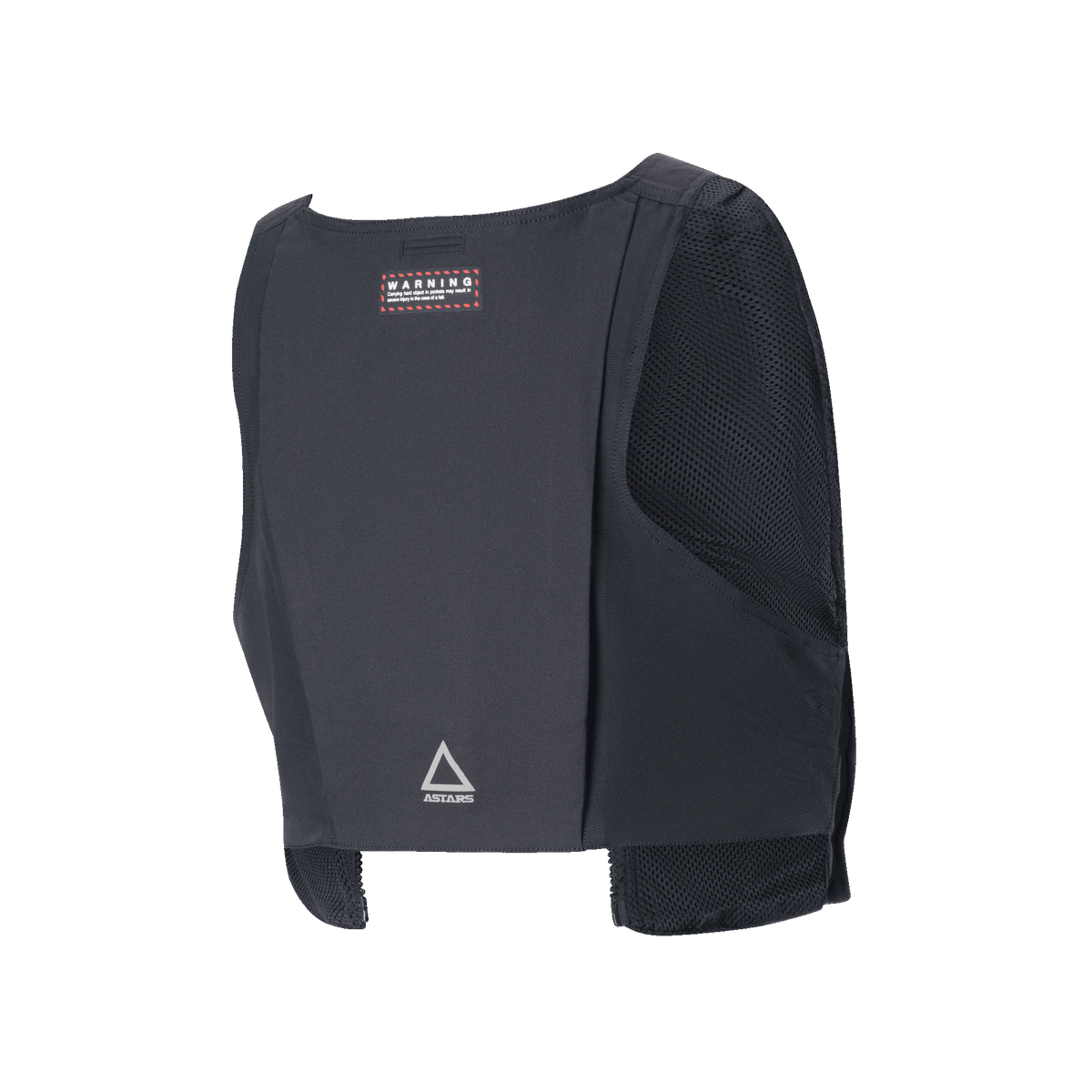 Alpinestars Techdura Tactical Vest, detachable tactical pack for Techdura Jacket, Black, featuring breathable mesh panels, rear compartment for hydration bladder, and Alpinestars logo, designed for off-road and enduro use