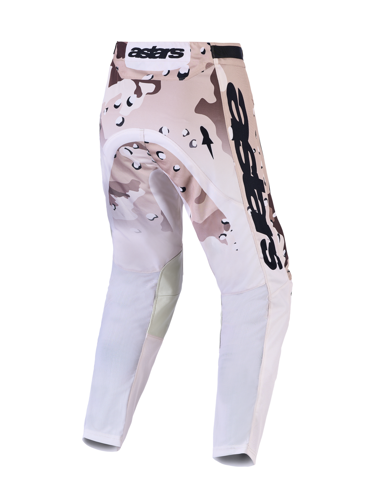 Alpinestars Racer Lone Men's Motocross Pants, Desert Camo and Black, featuring rear ventilated Stretchnet panels.