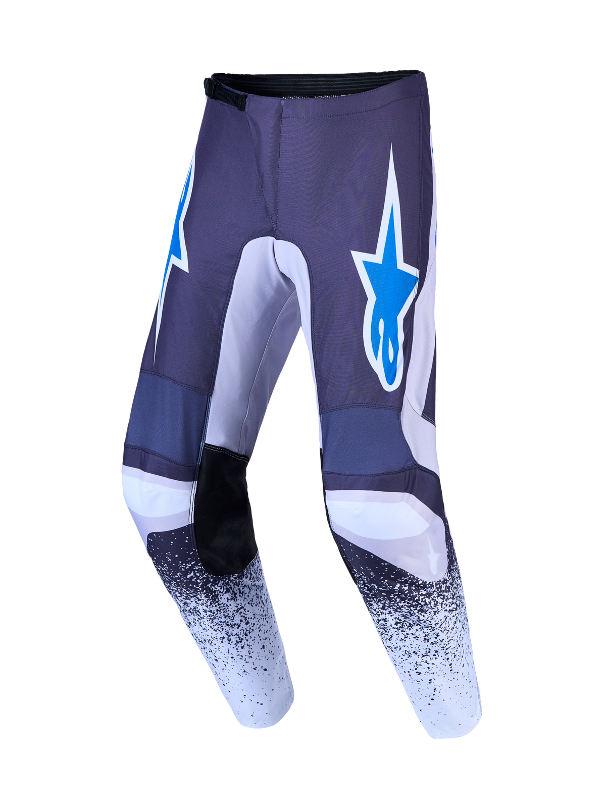 Alpinestars Fluid Drag Pants, Men's Motocross Pants, Graystone and UCLA Blue, reinforced polyfabric with star logo graphics.