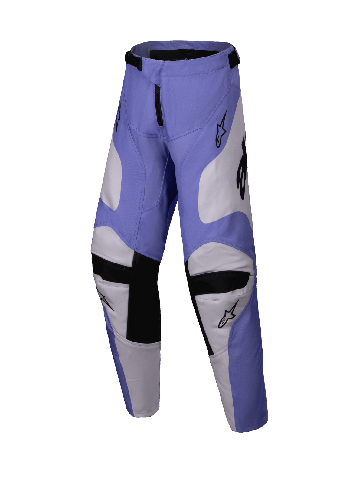 Alpinestars 2025 Youth Racer Veil Hose, Motocross-Hose, Lila und Weiß mit Schwarz, mit Knie-Innenpaneelen aus Ziegenleder und ergonomisch vorgeformtem Design, strapazierfähige Offroad-Ausrüstung für Jugendliche