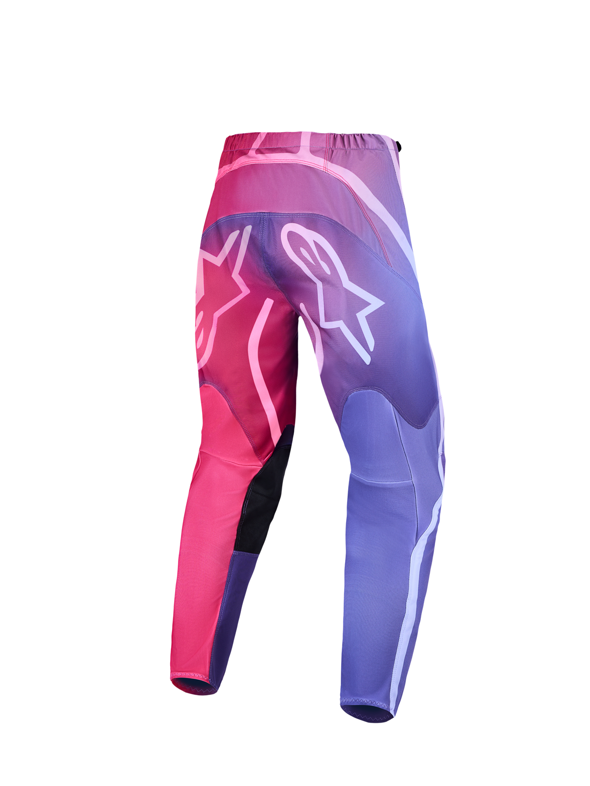 Alpinestars Stella Fluid Kepler Pants, women's purple and rouge red motocross pants with reinforced textile construction.