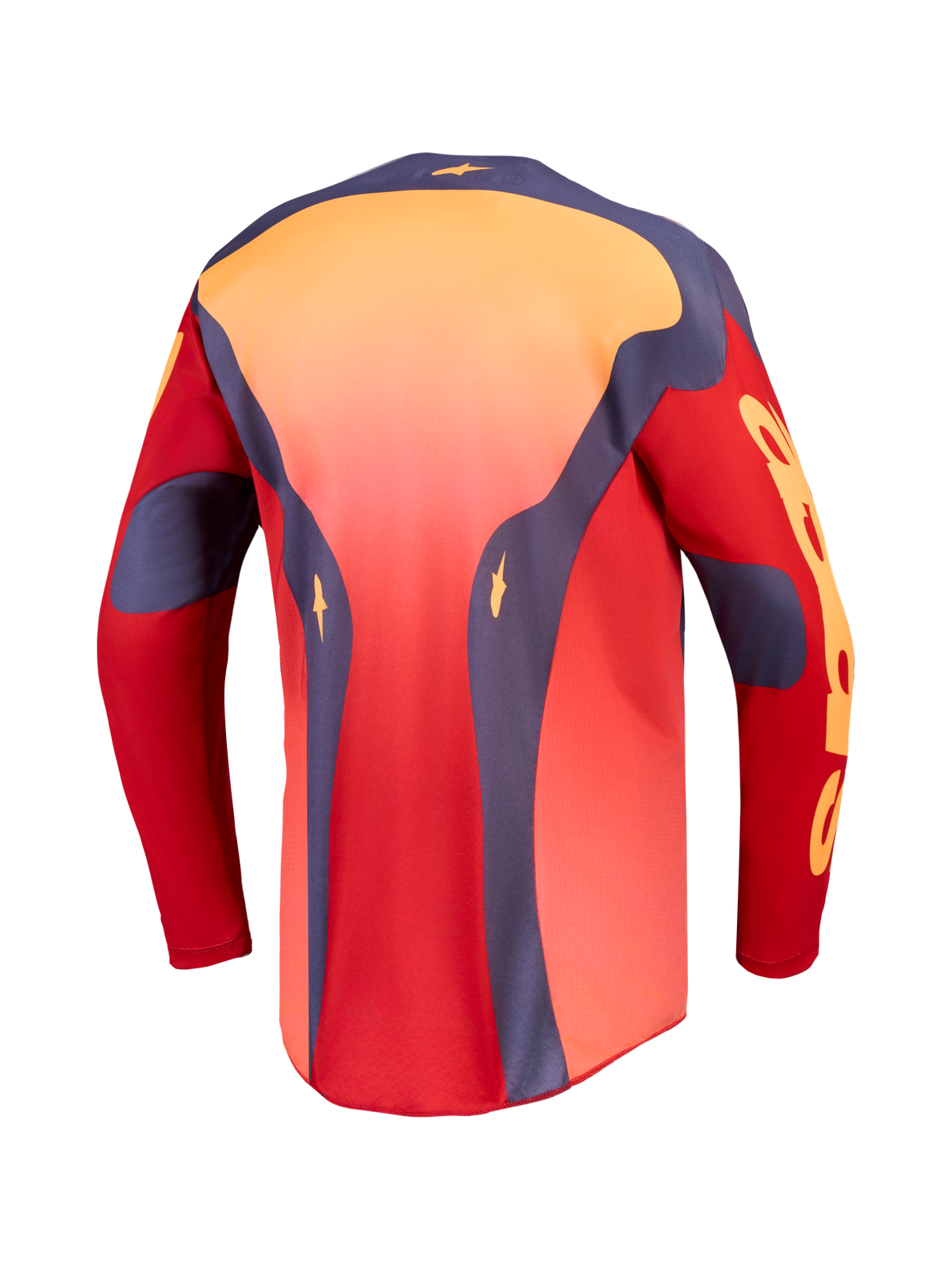 Alpinestars Racer Hunt Jersey, red and graystone men's motocross jersey featuring an extended rear hem and sport fit.