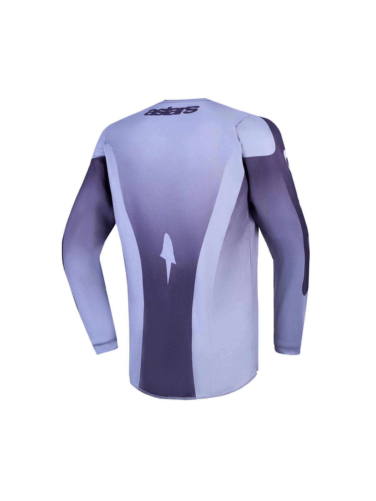 Alpinestars Jugend Fluid Amber Trikot, Motocross-Rennoberteil, Langarm, Hellgrau und Dunkellila, Rückansicht