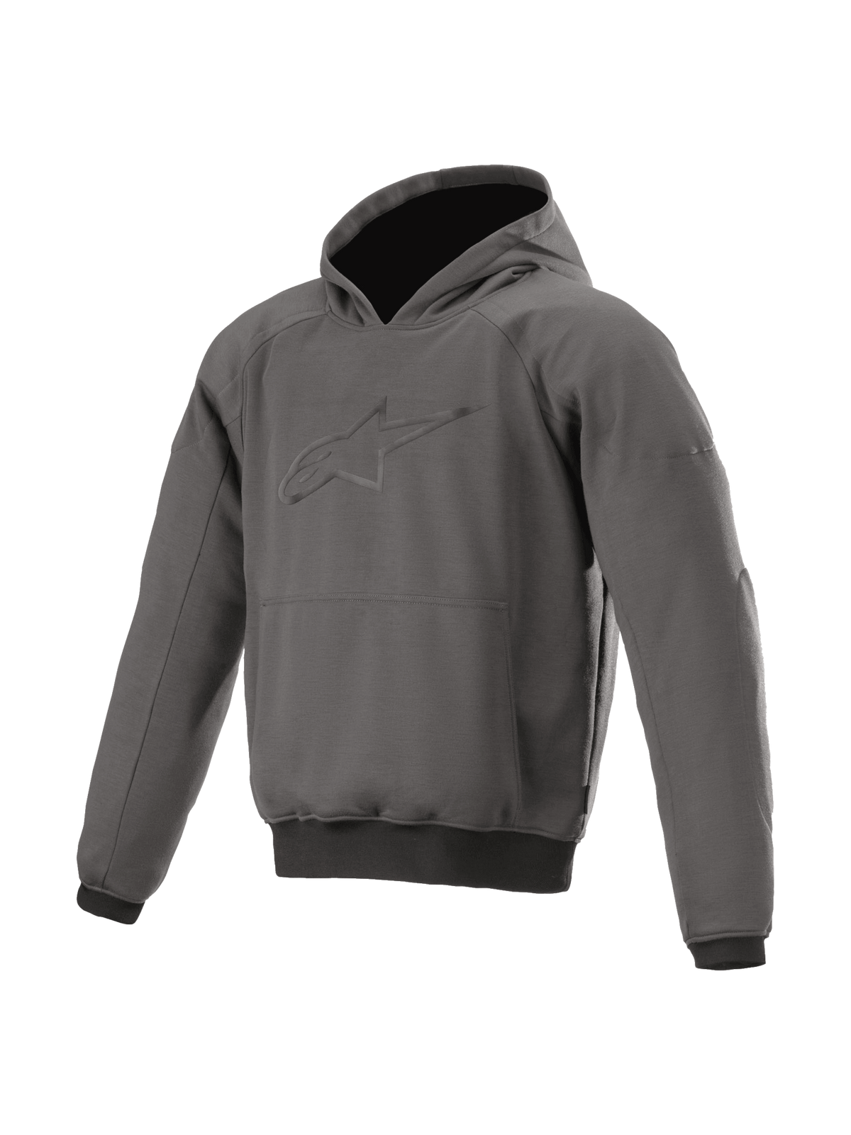 Alpinestars Ageless Hoodie, urbane Motorradjacke für Herren, Grau, mit Nucleon-Protektoren und CE-Zertifizierung.