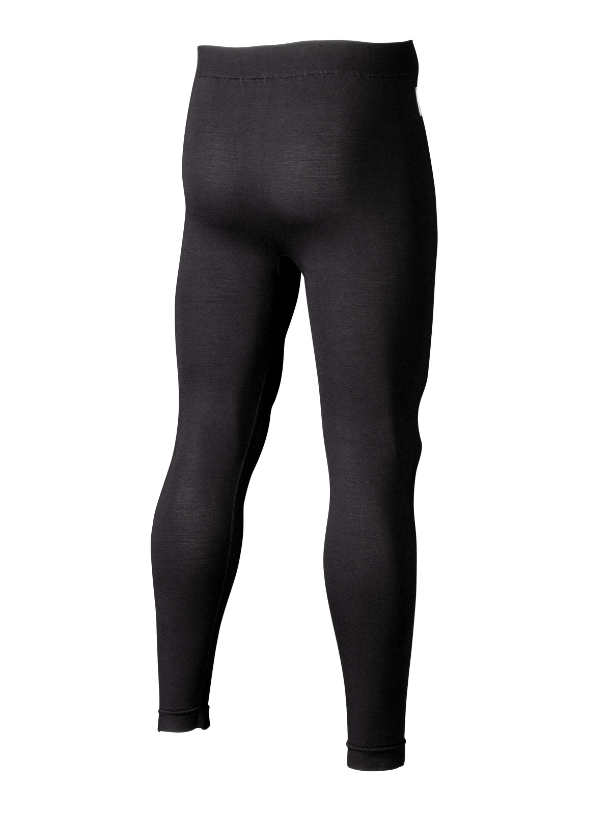 Alpinestars ZX Evo V3 Bottom, Auto Racing Base Layer Pants, Black, rear 3/4 view showing slim-fit flame-resistant leggings, jacquard mesh construction for breathability in motorsport