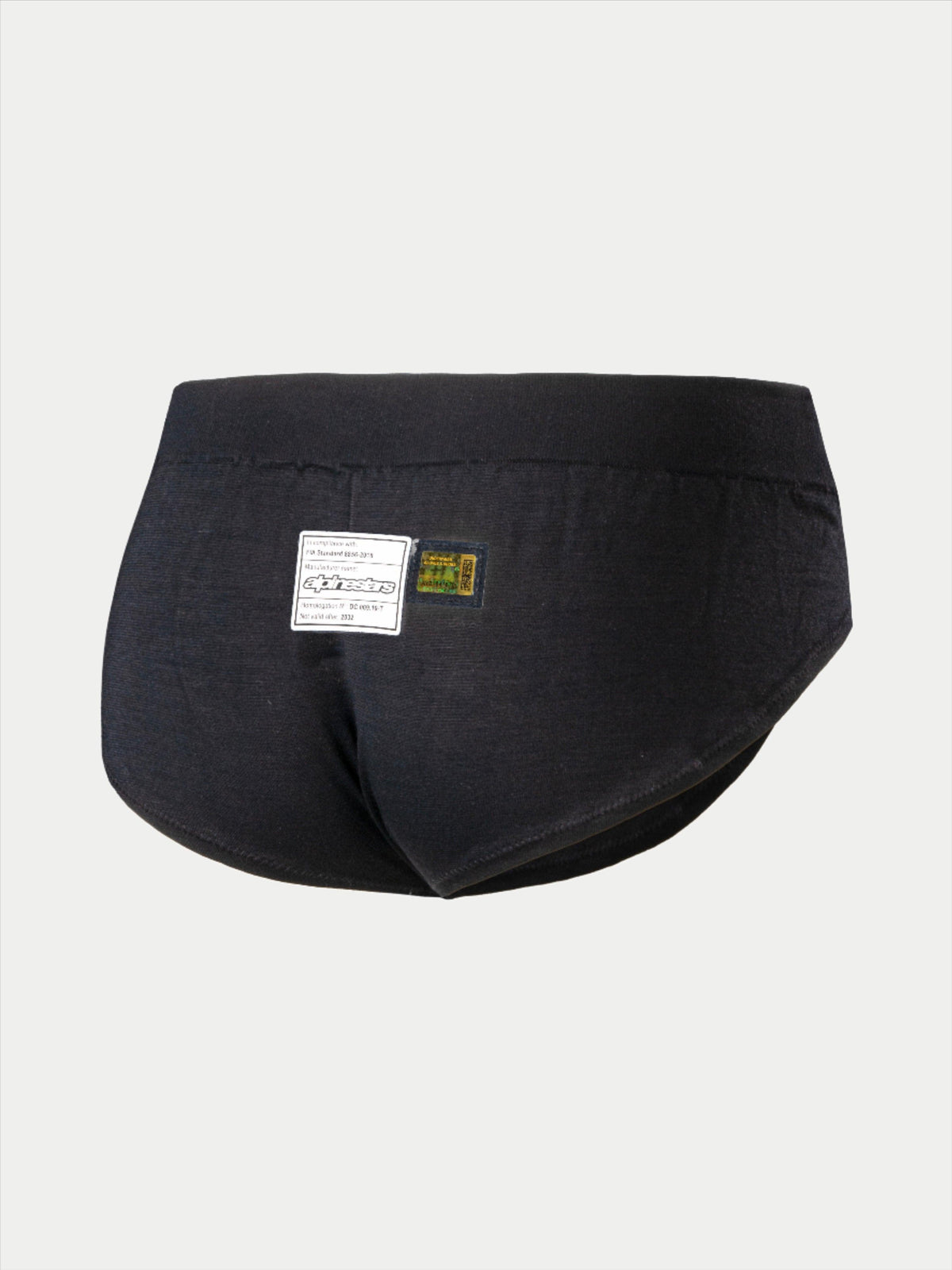 Alpinestars Stella TECH ZX Briefs, Damen-Rennunterwäsche, Schwarz, mit weißem FIA-Homologationsetikett auf der Rückseite, flammhemmende Basisschicht für den Autorennsport