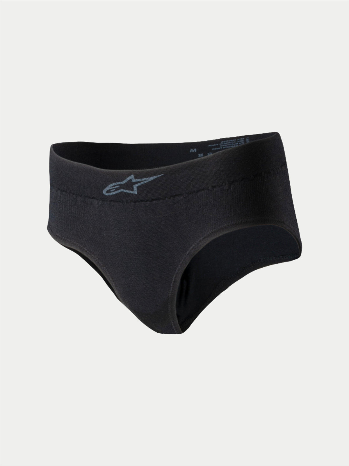 Alpinestars Stella TECH ZX Slips, Damen-Rennunterwäsche, Schwarz mit grauem Logo am Bund, leichte feuerfeste Basisschicht, FIA 8856-2018 zertifiziert, entwickelt für Performance im Automobilsport