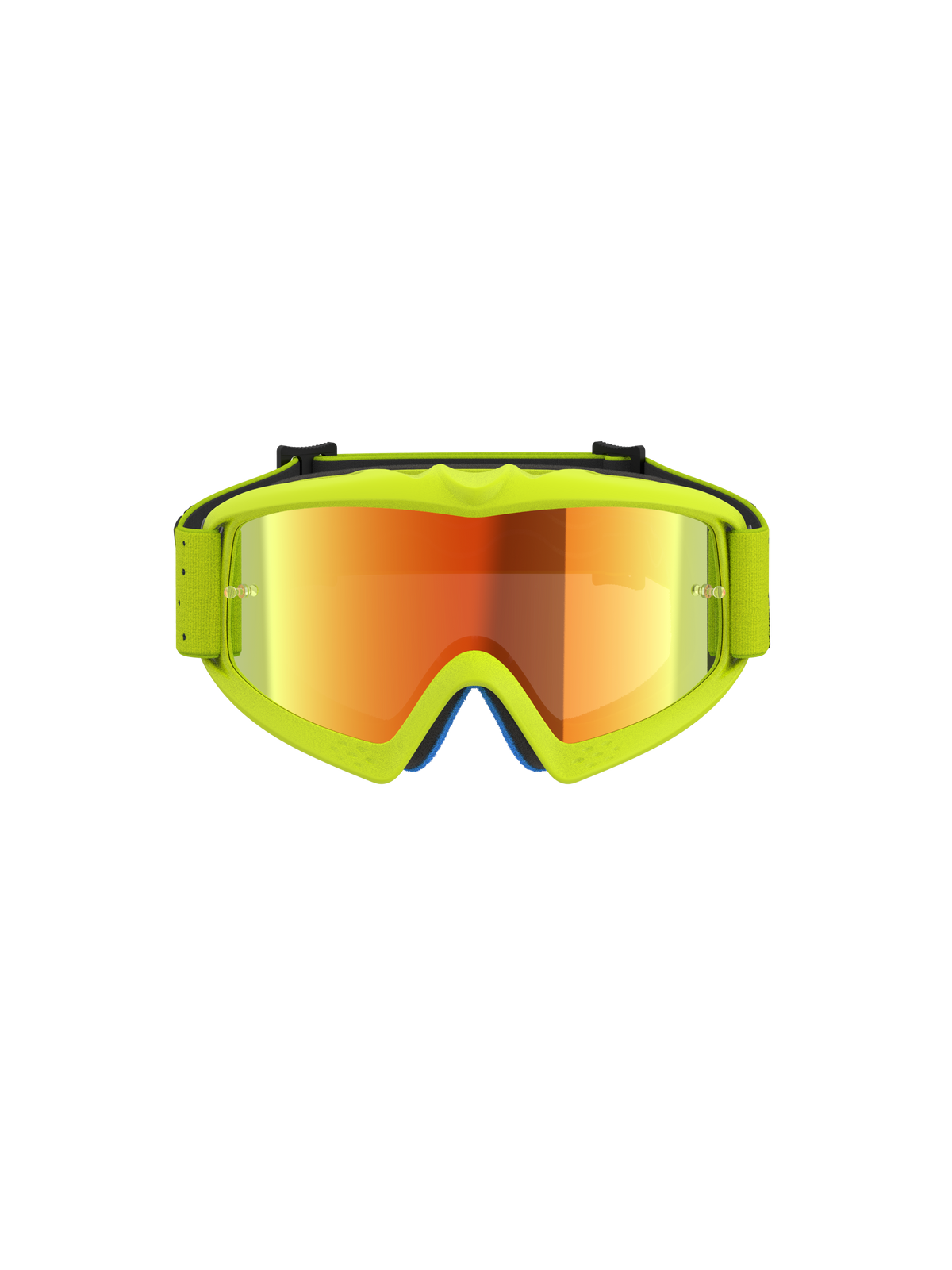 Alpinestars Vision Jugend-Schutzbrille Vesta, Motocross-Schutzbrille für junge Fahrer, Gelb Fluo mit rot verspiegelter Anti-Beschlag-Linse, Offroad-Zubehör