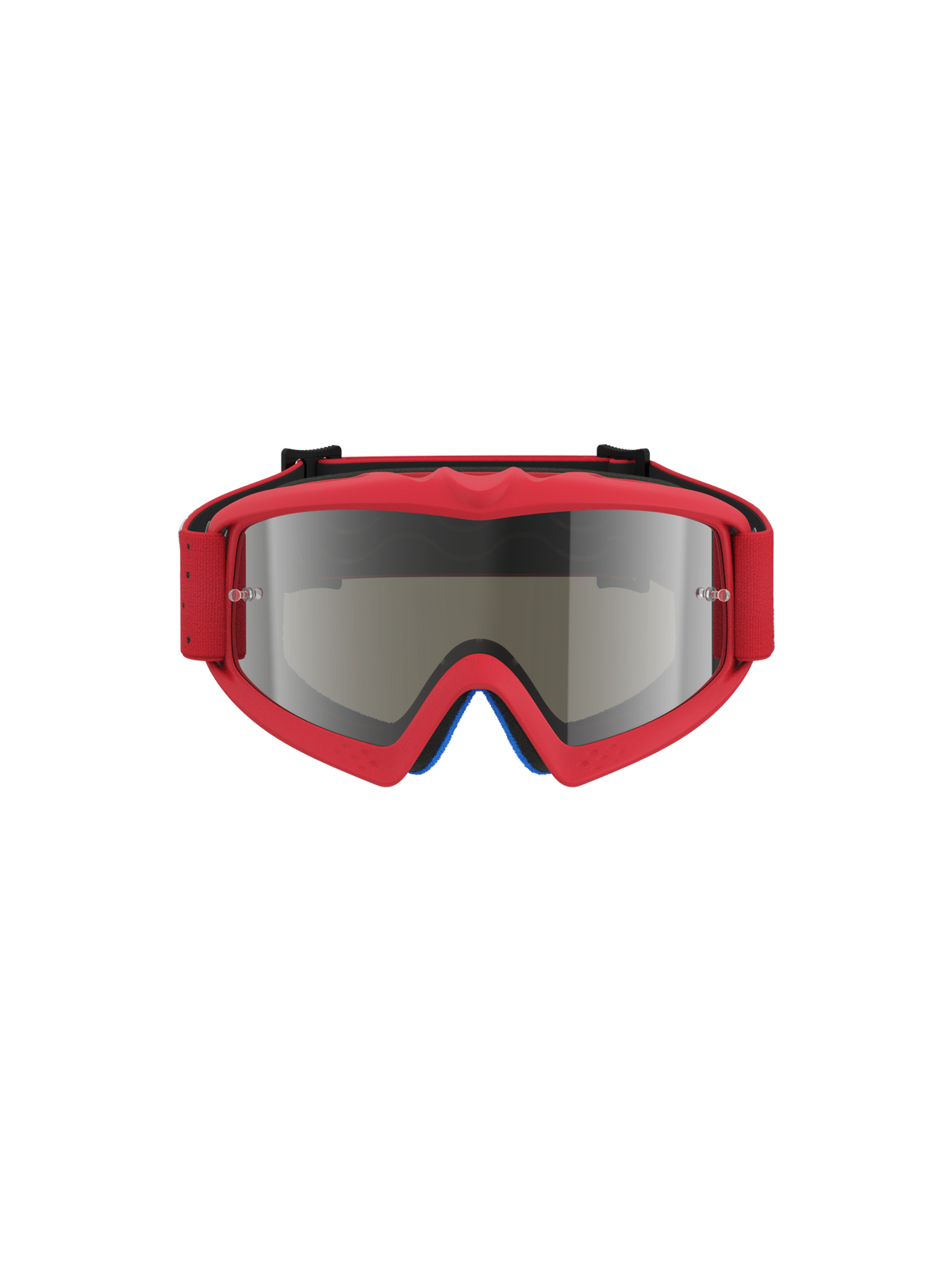 Alpinestars Vision Vesta Jugend-Schutzbrille, MX-Brille, Rot und Silber, verspiegelte Anti-Beschlag-Linse mit Abreißstiften.
