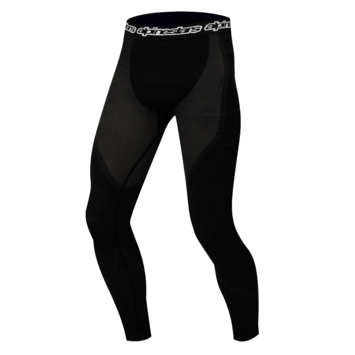 Alpinestars KX Unterteil, technische Baselayer-Hose, Schwarz, mit konturierten feuchtigkeitsableitenden Einsätzen und elastischem Logo-Bund, entwickelt für Performance unter Rennanzügen.