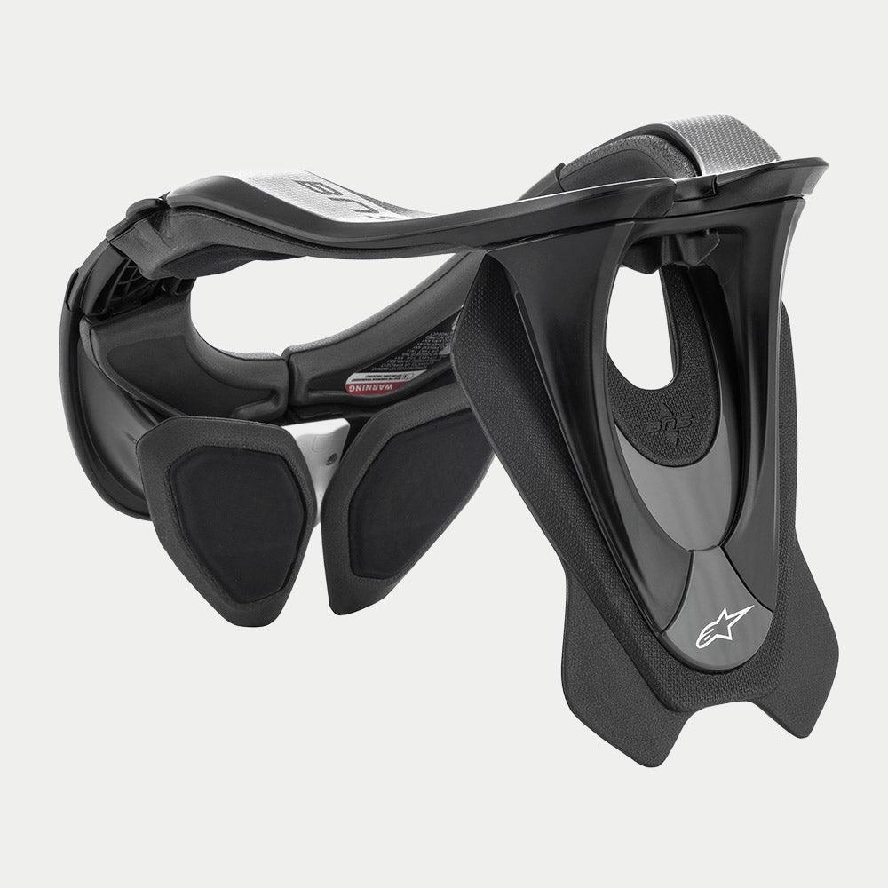 Alpinestars BNS Tech 2 Neck Support, Motocross Neck Protector, Black and Cool Gray, advanced carbon polymer construction, ergonomic frame with rear stabilizer and padded interior, lightweight protection for off-road riding