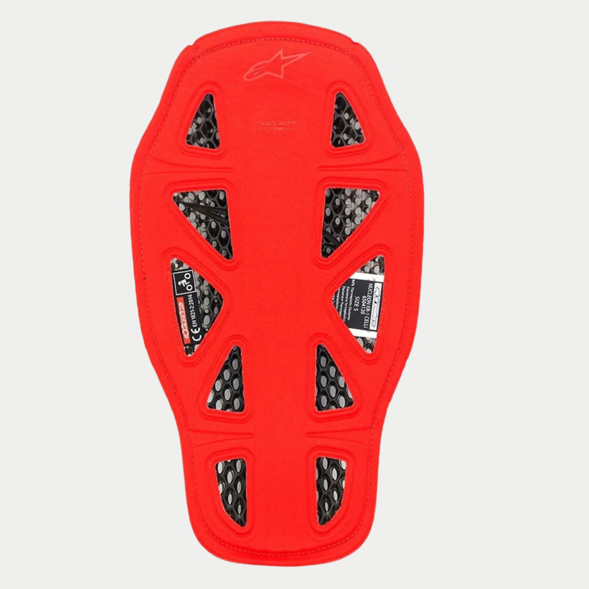 Alpinestars Nucleon KR-1 Cell i Rückenprotektor, Rot, leichter Motorrad-Rückenprotektor-Einsatz mit fortschrittlichem Zellendesign mit Mikrostruktur für optimalen Luftstrom und Aufprallschutz, Schutzausrüstung für Rennkombis