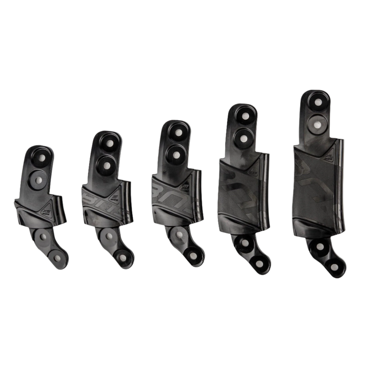 Alpinestars BNS Größenanpassungs-Kit, Bionic Neck Support Zubehör, Schwarz, fünf Kunststoff-Größenkomponenten in verschiedenen Höhen für eine präzise Anpassung der Nackenstütze, modulare Passformkomponenten für Offroad-Schutz