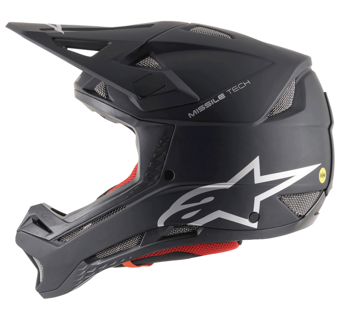 Missile Tech Solid Helm in Schwarz Matt, Full-Face Downhill-MTB-Helm mit MIPS-Schutz und Netzbelüftung.
