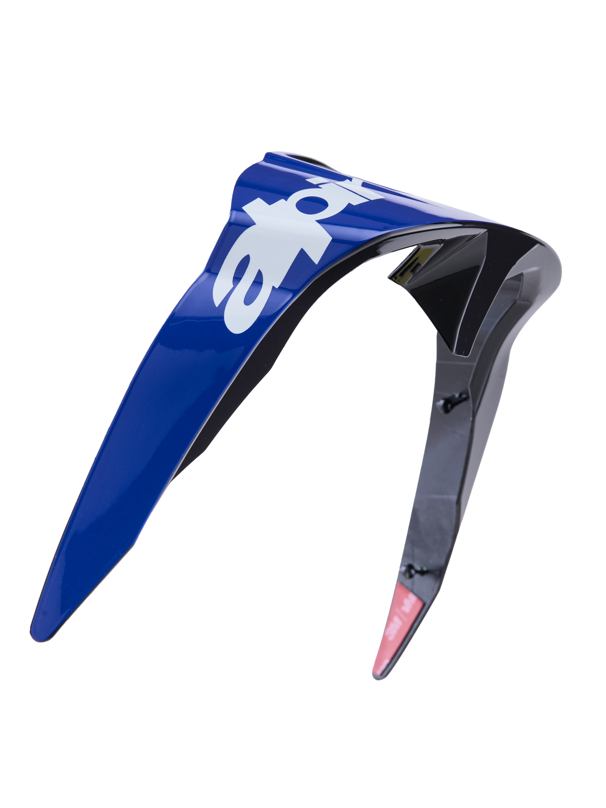 Alpinestars Supertech R10 Arius Standard Spoiler, Helmzubehör, Glänzendes Blau und Schwarz mit weißem Branding, aerodynamisch geformtes Kunststoffdesign, Ersatzteil für Motorrad-Rennhelme