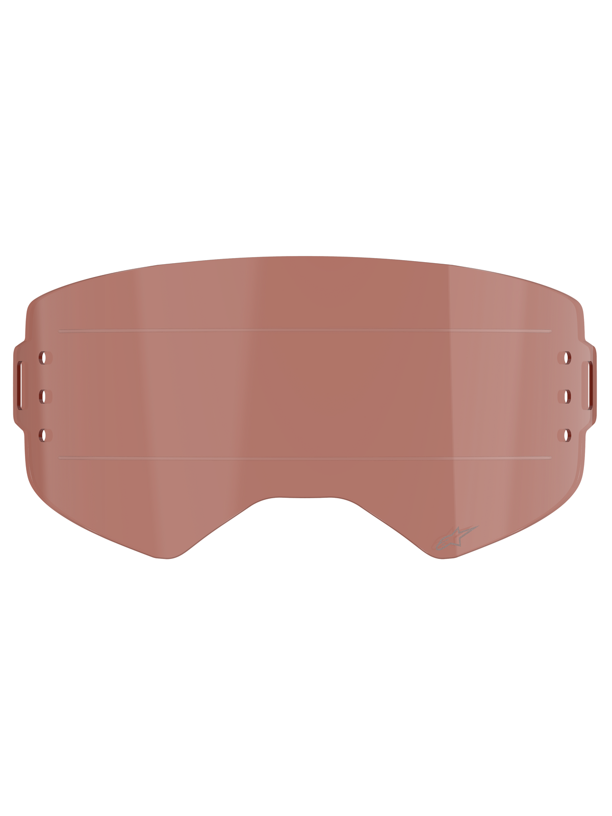 Alpinestars Supertech Wide Vision Roll-Off Linse, Brillenzubehör, Copper Rose Tönung, horizontale Gleitlinien und seitliche Befestigungspunkte, schlagfestes Polycarbonat für Motocross- und Offroad-Einsatz