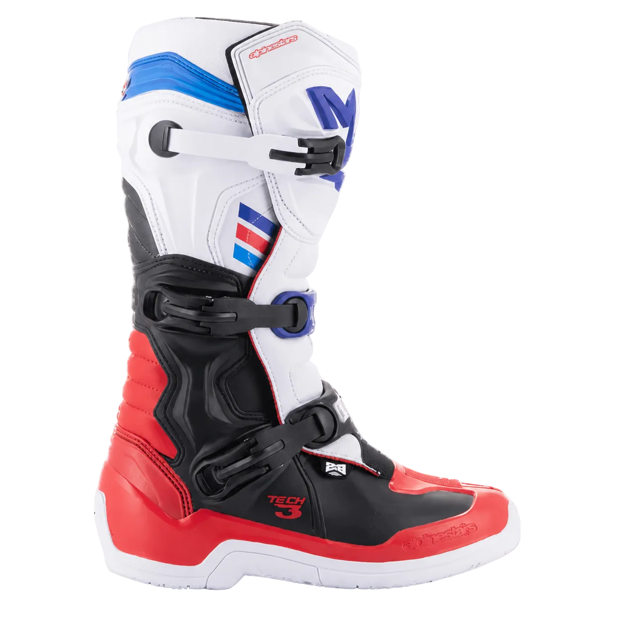 Tech 3 - Red Dark Blue MX Boots | Alpinestars®