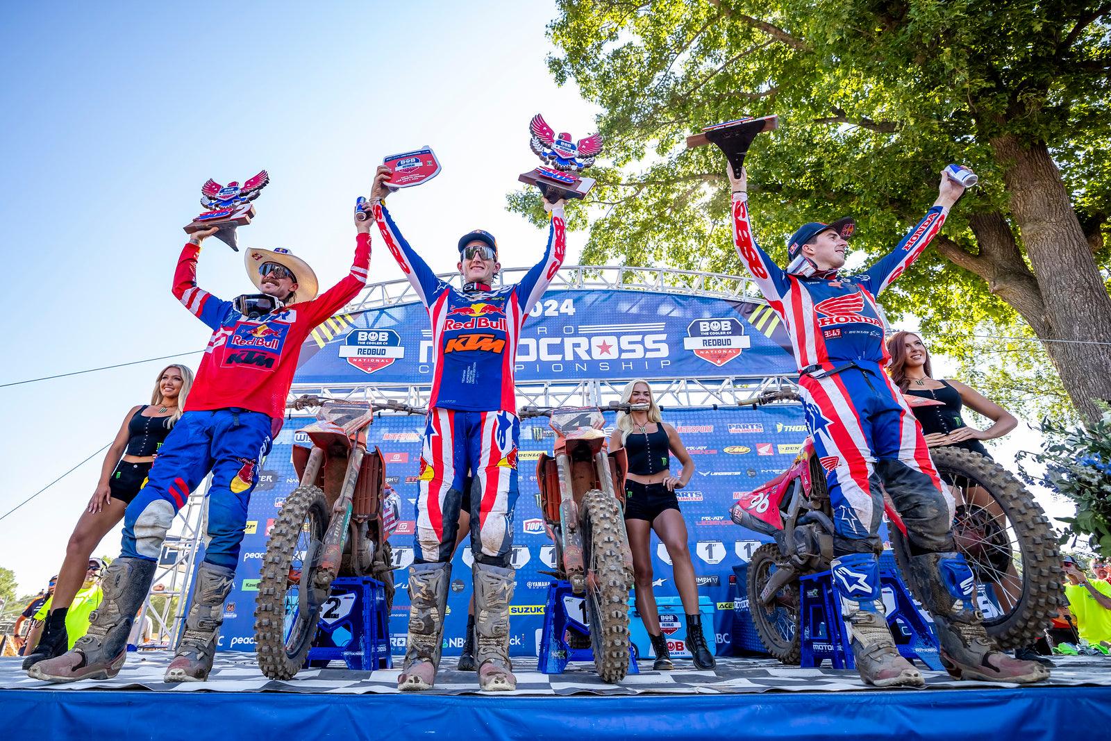 ALPINESTARS TOP FIVE LOCK-OUT AS HIGH-FLYING CHASE SEXTON DOMINATES AMA PRO MOTOCROSS 450 REDBUD NATIONAL, BUCHANAN, MICHIGAN